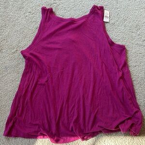 Pink Open Back Tank - L BNWT